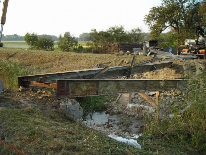 Abbruch der alten Brcke